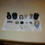 Disassembled Volcano Vaporizer parts cleaned and rinsed drying on paper towel