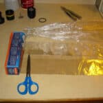 Supplies needed to measure and cut a new Volcano balloon for vaporizer